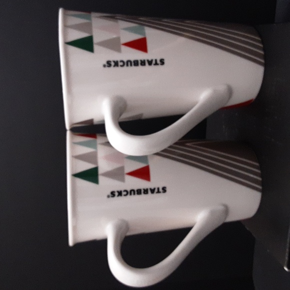 Starbucks Limited Edition Christmas Tree Design Mugs - Red/Green/Gray. - Picture 2 of 8